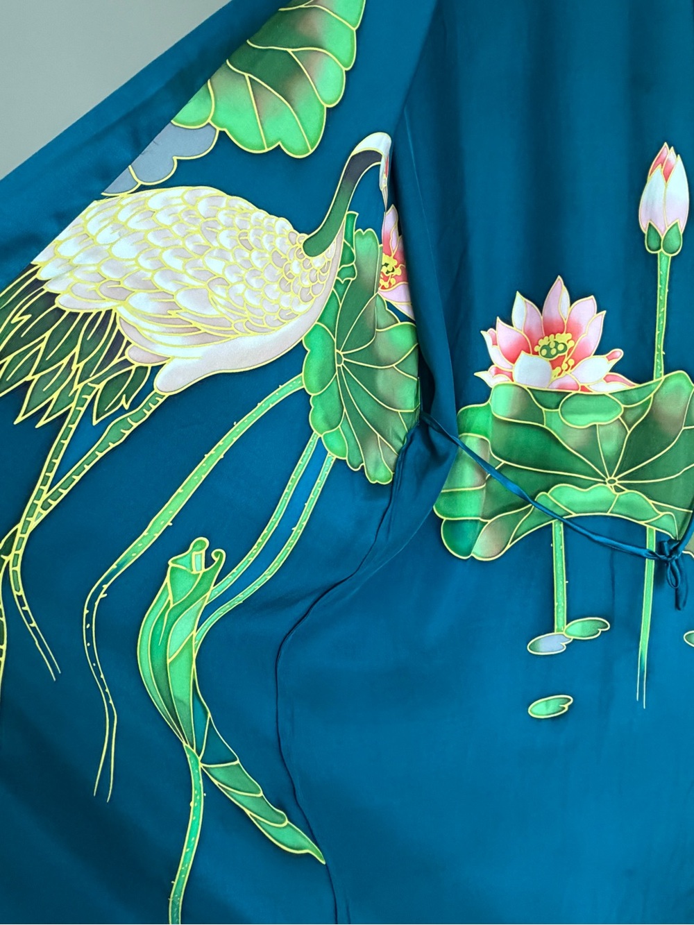 100% Silk, Hand-painted Kimono Robe - Women Intimates & Sleepwear - Picture 10 of 12